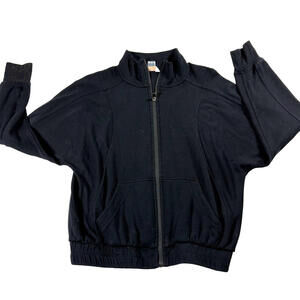 Danskin Jacket Womens Small Black Full Zip Athletic Activewear Stretch Soft Fit!